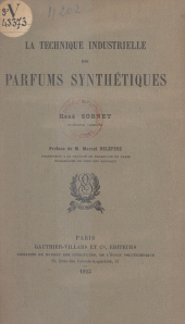 E-book, La technique industrielle des parfums synthétiques, Dunod (réédition numérique FeniXX)
