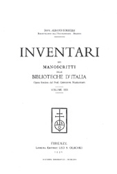 E-book, Inventari dei manoscritti delle biblioteche d'Italia : vol. XXX : Bologna, L.S. Olschki