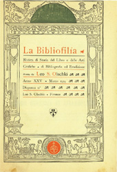 Fascículo, La bibliofilia : rivista di storia del libro e di bibliografia : XXV, 12, 1924, L.S. Olschki