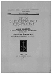 E-book, Studi di dialettologia alto-italiana, L.S. Olschki