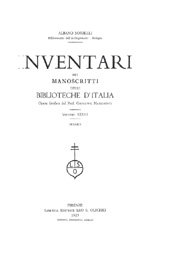 E-book, Inventari dei manoscritti delle biblioteche d'Italia : vol. XXXIII : Pesaro, L.S. Olschki