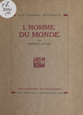 eBook, L'homme du monde, Grasset (réédition numérique FeniXX)