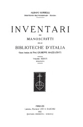 E-book, Inventari dei manoscritti delle biblioteche d'Italia : vol. XXXVI : Bologna, L.S. Olschki