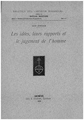 eBook, Les idées, leurs rapports et le jugement de l'homme, Jordan, Leo., L.S. Olschki