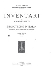 E-book, Inventari dei manoscritti delle biblioteche d'Italia : vol. XXXVII : Pesaro, L.S. Olschki