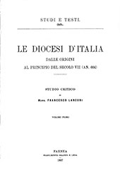 eBook, Le diocesi d'Italia dalle origini al principio del secolo VII (AN. 604), Biblioteca apostolica vaticana