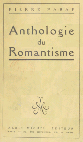 E-book, Anthologie du romantisme, Albin Michel (réédition numérique FeniXX)
