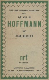 E-book, La vie d'Hoffmann, Gallimard (réédition numérique FeniXX)
