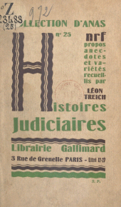 E-book, Histoires judiciaires, Gallimard (réédition numérique FeniXX)