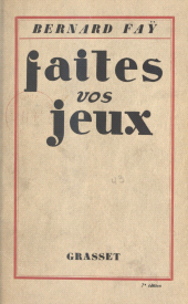 eBook, Faites vos jeux, Grasset (réédition numérique FeniXX)