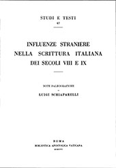 eBook, Influenze straniere nella scrittura italiana dei secoli VIII e IX, Biblioteca apostolica vaticana