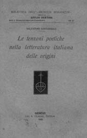 E-book, Le tenzoni poetiche nella letteratura italiana delle origini, Santangelo, Salvatore, L.S. Olschki