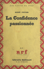 E-book, La confidence passionnée, Gallimard (réédition numérique FeniXX)
