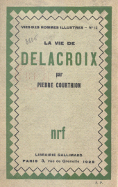 E-book, La vie de Delacroix, Gallimard (réédition numérique FeniXX)