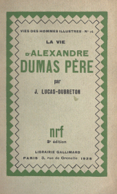 E-book, La vie d'Alexandre Dumas père, Gallimard (réédition numérique FeniXX)