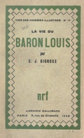 E-book, La vie du baron Louis, Gallimard (réédition numérique FeniXX)