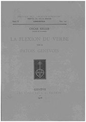 E-book, La flexion du verbe dans le patois genevois, Keller, Oscar, L.S. Olschki