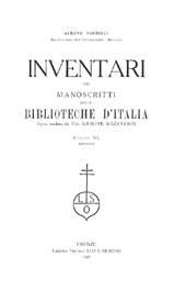 E-book, Inventari dei manoscritti delle biblioteche d'Italia : vol. XL : Bologna, L.S. Olschki