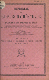 eBook, Familles normales et quasi-normales de fonctions méromorphes, Dunod (réédition numérique FeniXX)