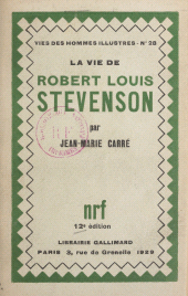 E-book, La vie de Robert Louis Stevenson, Gallimard (réédition numérique FeniXX)