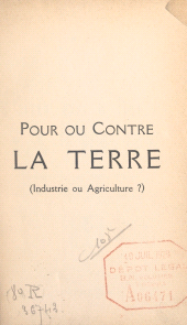 E-book, Pour ou contre la Terre : Industrie ou agriculture ?, Hachette (réédition numérique FeniXX)