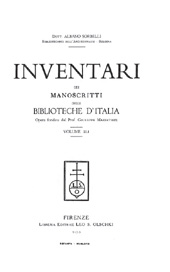 E-book, Inventari dei manoscritti delle biblioteche d'Italia : vol. XLI : Foligno, L.S. Olschki