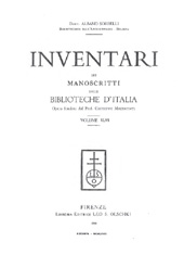 E-book, Inventari dei manoscritti delle biblioteche d'Italia : vol. XLVI : Udine, L.S. Olschki