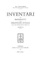 E-book, Inventari dei manoscritti delle biblioteche d'Italia : vol. XLIV : Castiglion Fiorentino, Salò, L.S. Olschki