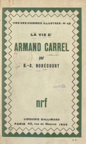 E-book, La vie d'Armand Carrel, Gallimard (réédition numérique FeniXX)