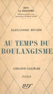 E-book, Au temps du Boulangisme, Gallimard (réédition numérique FeniXX)