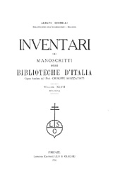 E-book, Inventari dei manoscritti delle biblioteche d'Italia : vol. XLVII : Bologna, L.S. Olschki