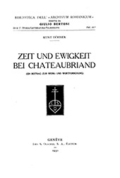 E-book, Zeit und Ewigkeit bei Chateaubriand : ein Beitrag zur Werk- und Wortforschung, Döhner, Kurt, L.S. Olschki