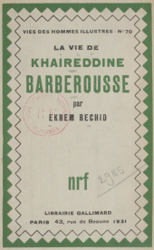 E-book, La vie de Khaireddine Barberousse, Gallimard (réédition numérique FeniXX)