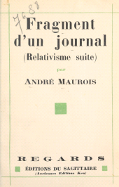 E-book, Fragment d'un journal, août-septembre 1930 : Relativisme suite, Grasset (réédition numérique FeniXX)