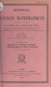 eBook, Application de la gravifique einsteinienne à l'électrodynamique des corps en mouvement, Dunod (réédition numérique FeniXX)