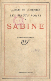 E-book, Les hauts ponts (1) : Sabine, Gallimard (réédition numérique FeniXX)