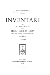 E-book, Inventari dei manoscritti delle biblioteche d'Italia : vol. LIV : Ferrara, L.S. Olschki