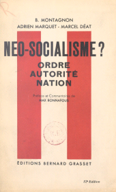 eBook, Néo-socialisme ? : Ordre, autorité, nation, Grasset (réédition numérique FeniXX)