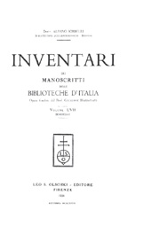 E-book, Inventari dei manoscritti delle biblioteche d'Italia : vol. LVII : Benedello, L.S. Olschki