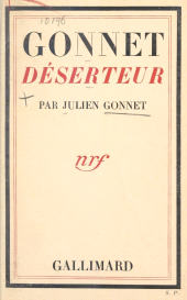 E-book, Gonnet déserteur, Gallimard (réédition numérique FeniXX)