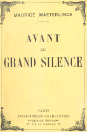 E-book, Avant le grand silence, Grasset (réédition numérique FeniXX)