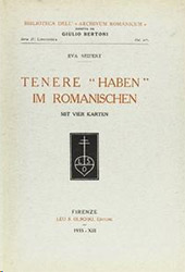E-book, Tenere haben im Romanischen : mit vier Karten, Seifert, Eva., L.S. Olschki