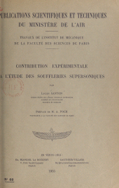 eBook, Contribution expérimentale à l'étude des souffleries supersoniques, Dunod (réédition numérique FeniXX)