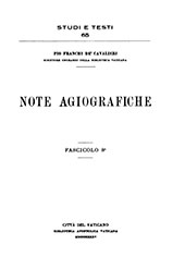eBook, Note agiografiche : VIII, Biblioteca apostolica vaticana