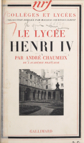 E-book, Le lycée Henri IV, Gallimard (réédition numérique FeniXX)