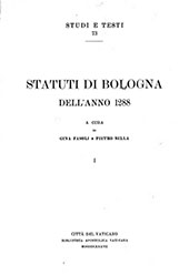 eBook, Statuti di Bologna dell'anno 1288 : I, Biblioteca apostolica vaticana