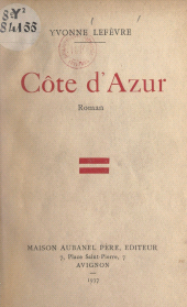 E-book, Côte d'azur, Aubanel (réédition numérique FeniXX)