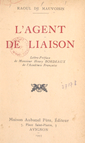 E-book, L'agent de liaison, Aubanel (réédition numérique FeniXX)