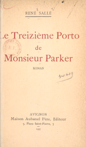 E-book, Le treizième porto de monsieur Parker, Aubanel (réédition numérique FeniXX)