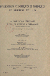 E-book, La combustion détonante dans les moteurs à explosion : Facteurs et incidences d'ordre physique et mécanique, Dunod (réédition numérique FeniXX)